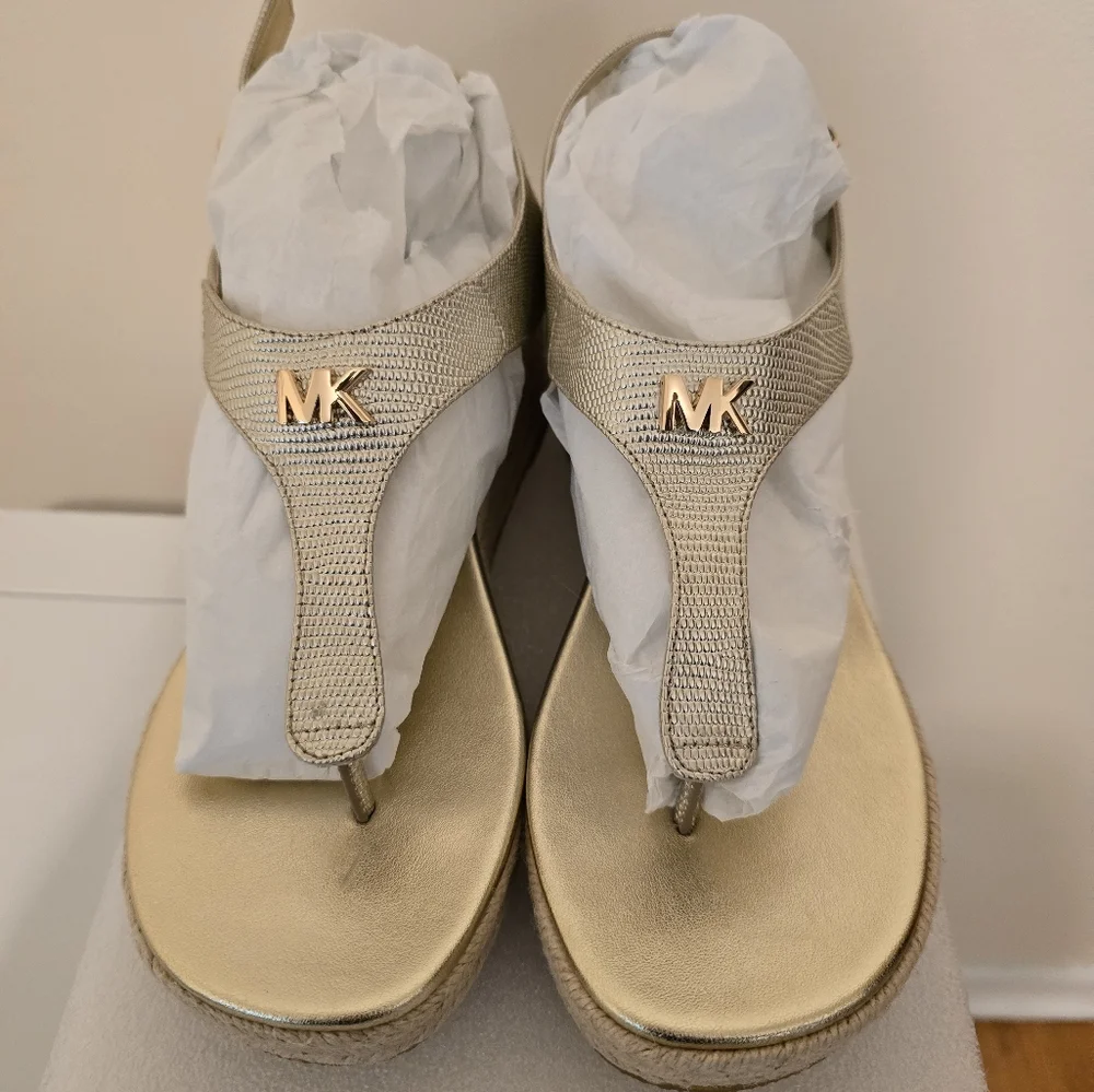 MICHAEL Michael Kors Gold Sandals - Picture 7 of 10
